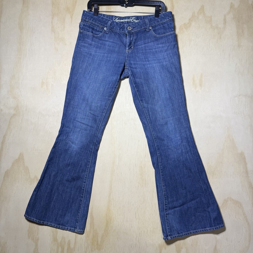 Vintage Y2K American Eagle Jeans Women's 8 Real‎ Flare Pockets Inseam 30"